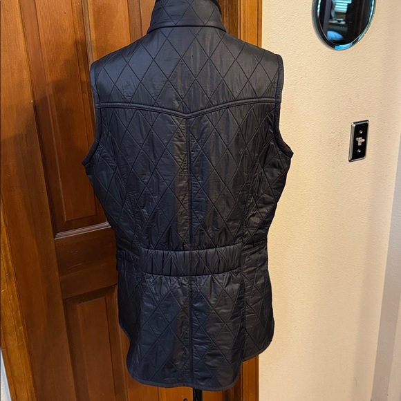 Barbour Black Quilted Vest Size 12 - Picture 9 of 10